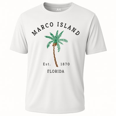 Marco Island Florida Colorful Palm Tree Retro Novelty Performance Shirt