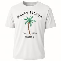 Marco Island Florida Colorful Palm Tree Retro Novelty Performance Shirt