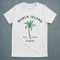 Marco Island Florida Colorful Palm Tree Retro Novelty T-Shirt