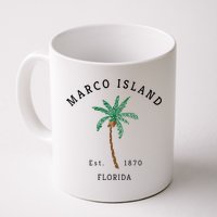 Marco Island Florida Colorful Palm Tree Retro Novelty Mug