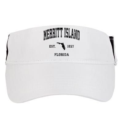Merritt Island Florida Fl Vintage Established Athletic Sports Design Adult Drive Performance Visor