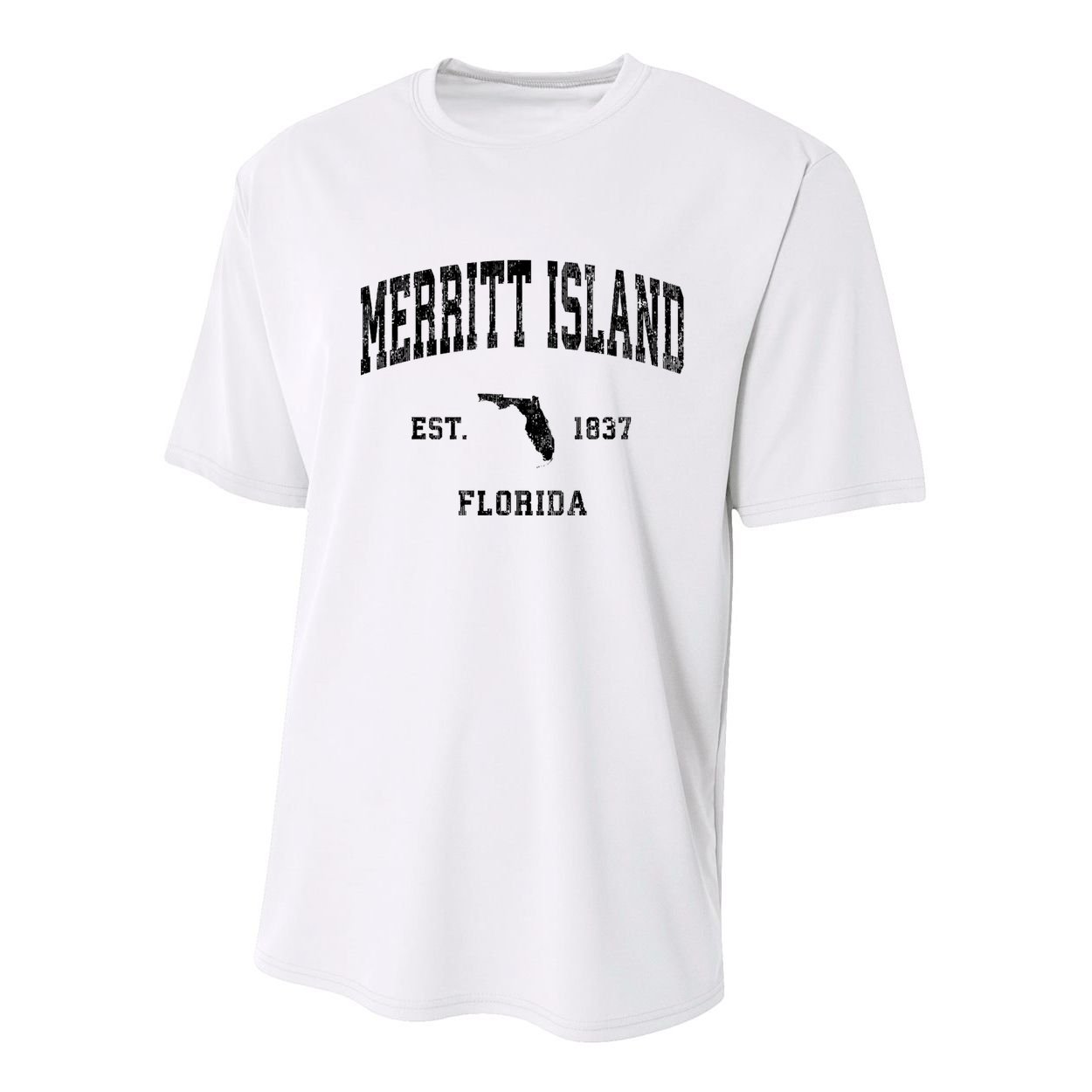 Merritt Island Florida Fl Vintage Established Athletic Sports Design Youth Performance Sprint T-Shirt