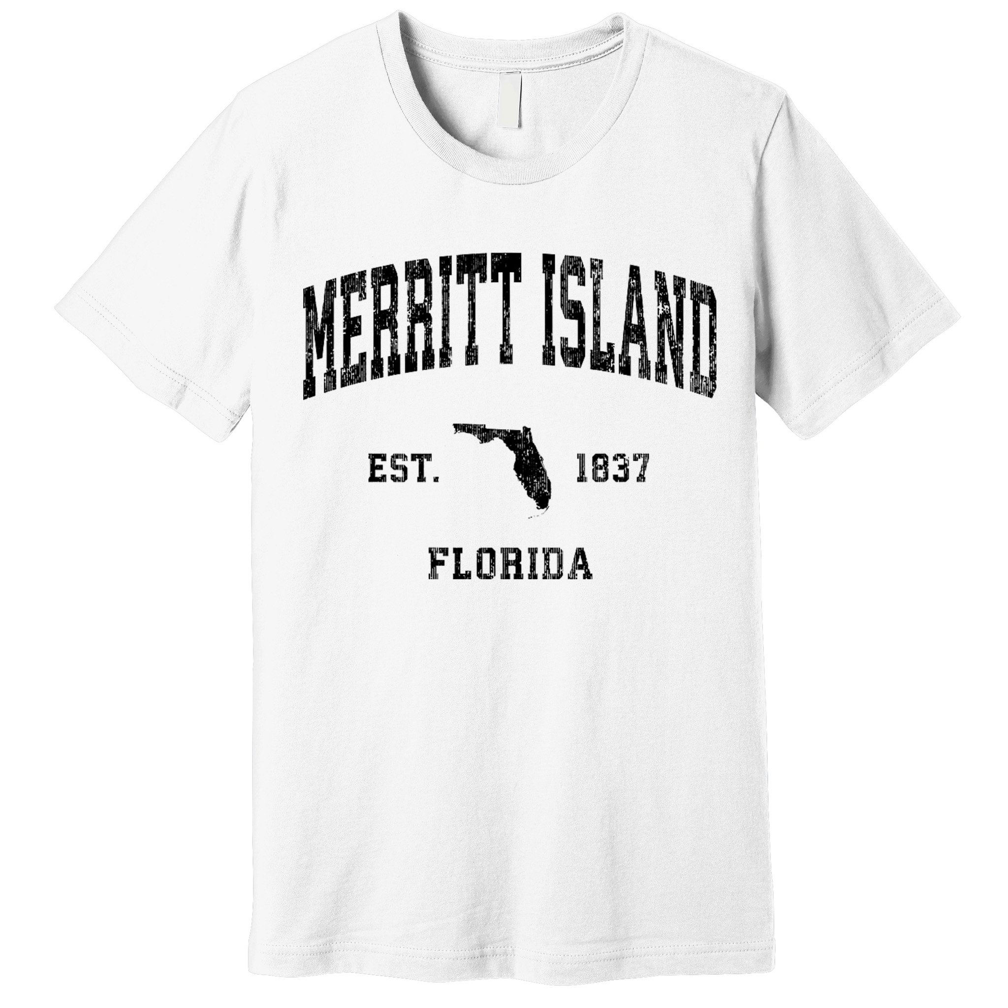 Merritt Island Florida Fl Vintage Established Athletic Sports Design Premium T-Shirt