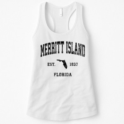 Merritt Island Florida Fl Vintage Established Athletic Sports Design Womens Tank Top