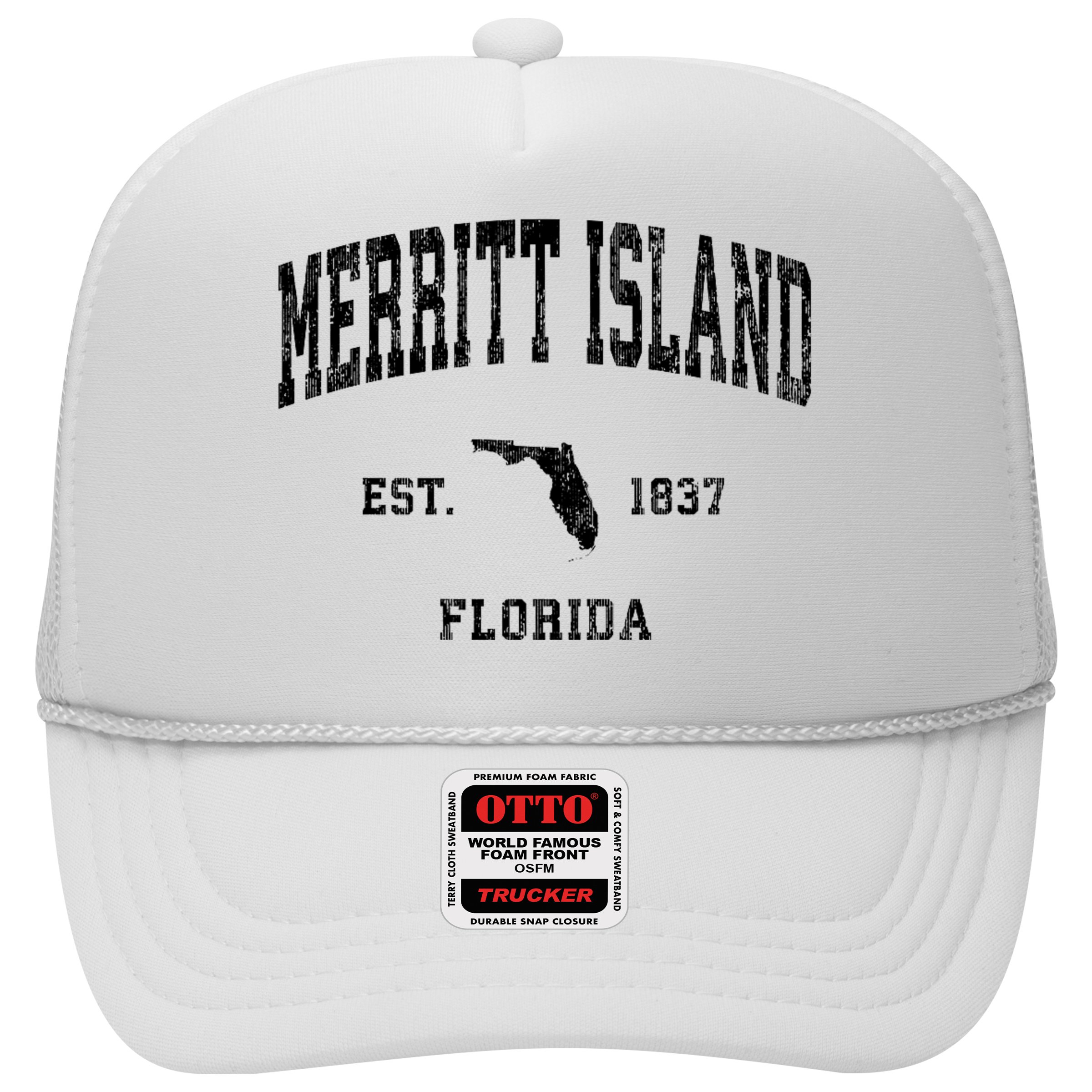 Merritt Island Florida Fl Vintage Established Athletic Sports Design Hat