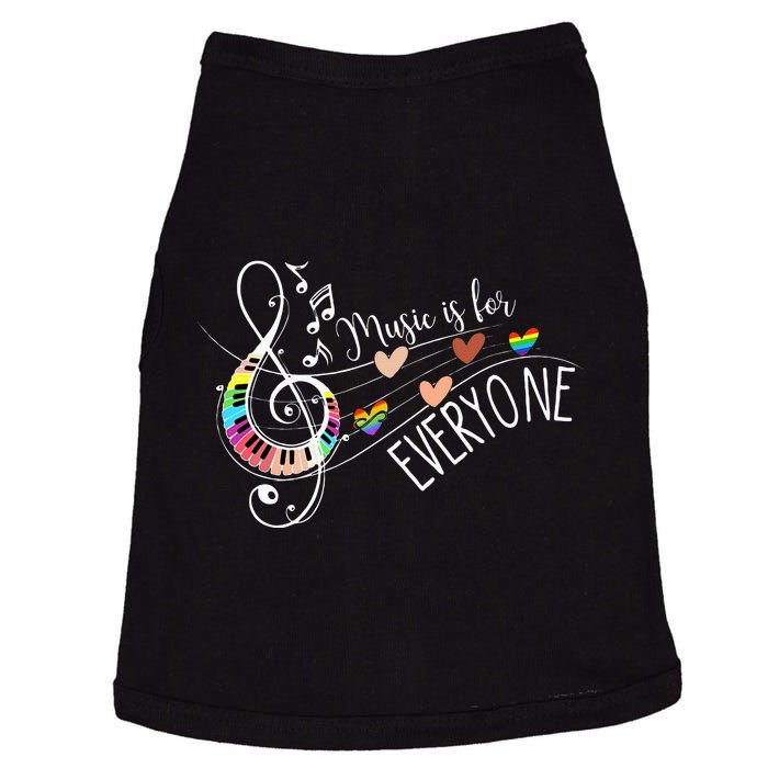 Music Is For Everyone Funny Love Music For Teacher Doggie Tank