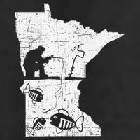 Minnesota Ice Fishing Love Minnesota Fishing 7 Panel Mesh Trucker Snapback Hat