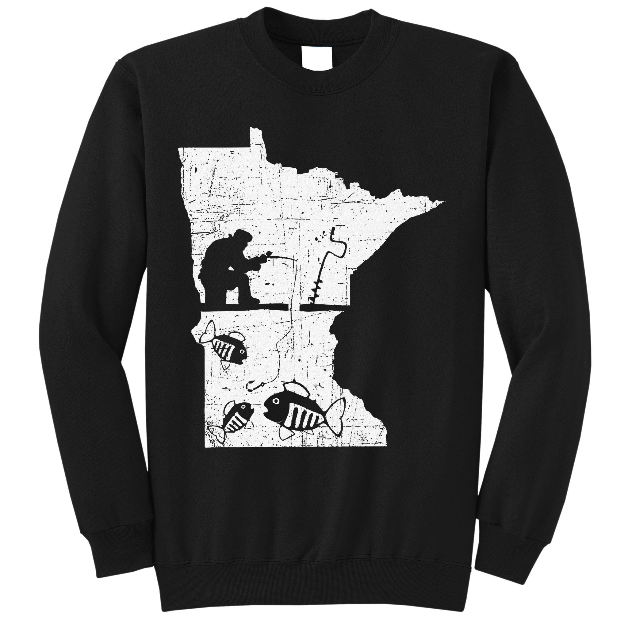 Minnesota Ice Fishing Love Minnesota Fishing Sweatshirt