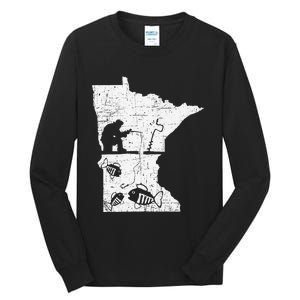 Minnesota Ice Fishing Love Minnesota Fishing Tall Long Sleeve T-Shirt