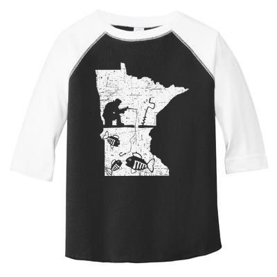 Minnesota Ice Fishing Love Minnesota Fishing Toddler Fine Jersey T-Shirt