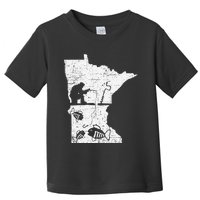 Minnesota Ice Fishing Love Minnesota Fishing Toddler T-Shirt