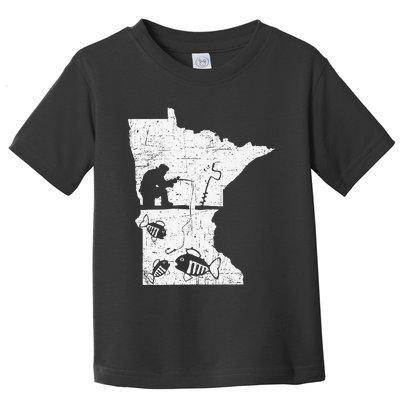 Minnesota Ice Fishing Love Minnesota Fishing Toddler T-Shirt