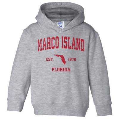 Marco Island Florida Fl Vintage Sports Toddler Hoodie