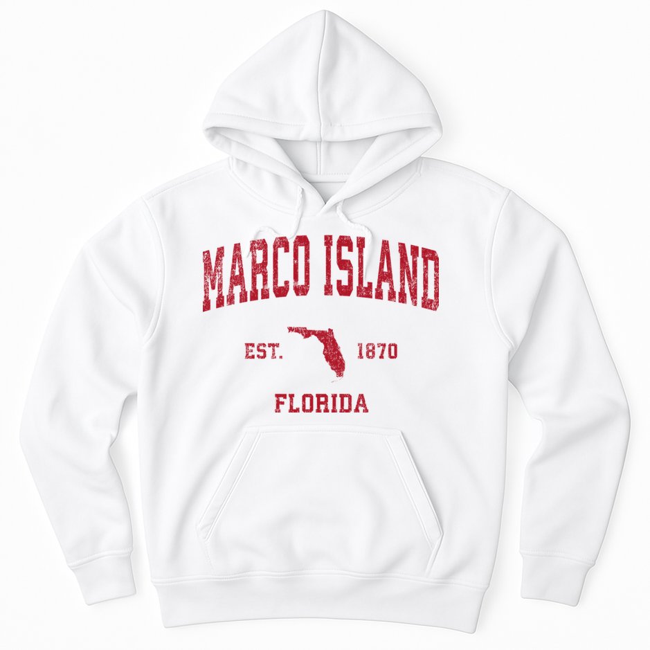 Marco Island Florida Fl Vintage Sports Hoodie