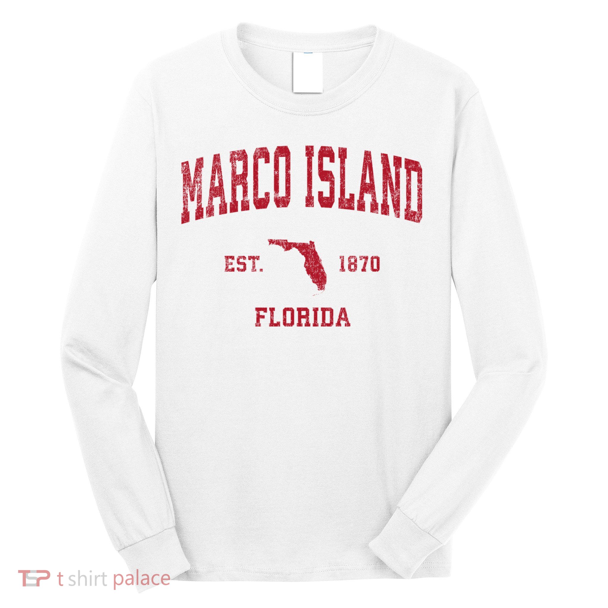 Marco Island Florida Fl Vintage Sports Long Sleeve Shirt