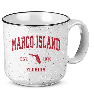 Marco Island Florida Fl Vintage Sports 15oz Campfire Ceramic Mug