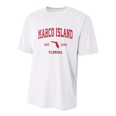 Marco Island Florida Fl Vintage Sports Youth Performance Sprint T-Shirt
