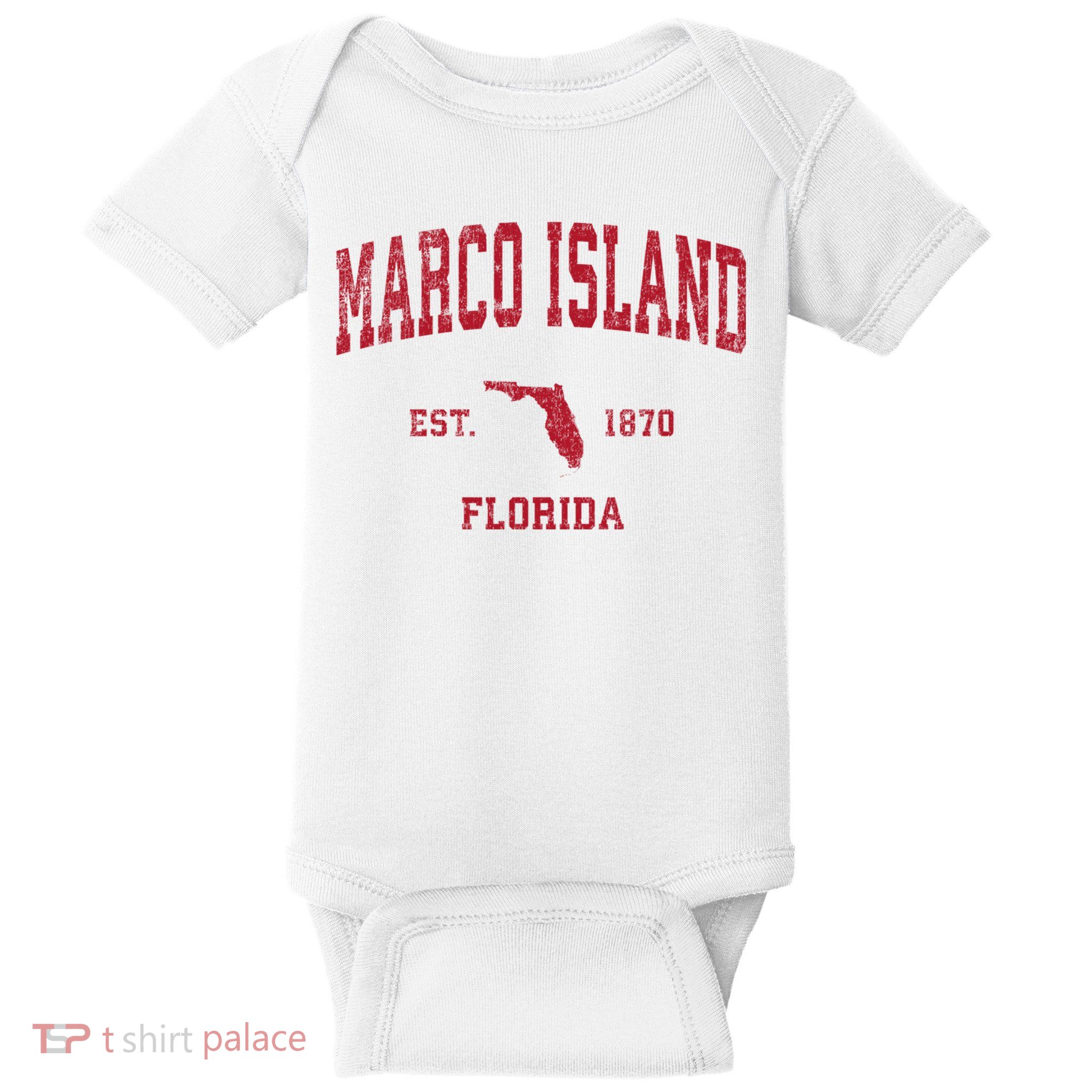 Marco Island Florida Fl Vintage Sports Baby Bodysuit