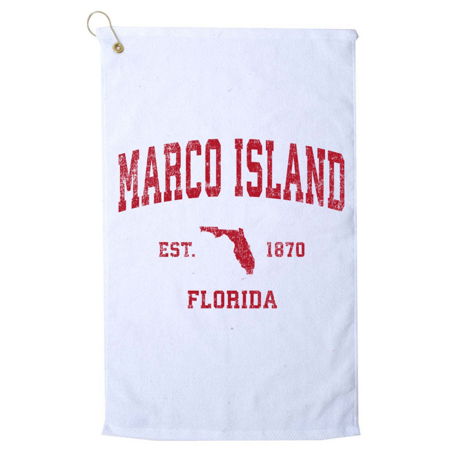 Marco Island Florida Fl Vintage Sports Golf Towel