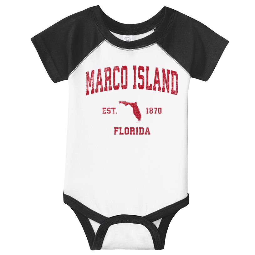 Marco Island Florida Fl Vintage Sports Infant Baby Jersey Bodysuit