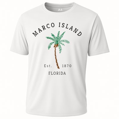 Marco Island Florida Colorful Palm Tree Retro Novelty Art Performance Shirt