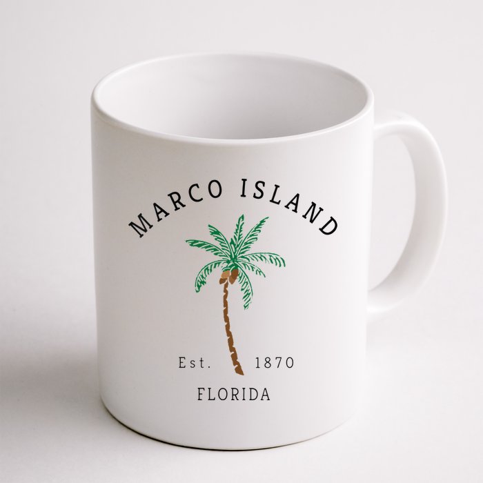 Marco Island Florida Colorful Palm Tree Retro Novelty Art Mug