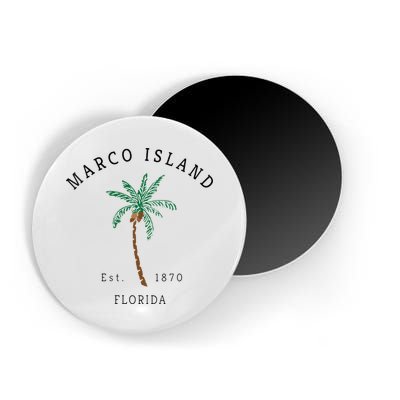 Marco Island Florida Colorful Palm Tree Retro Novelty Art Magnet