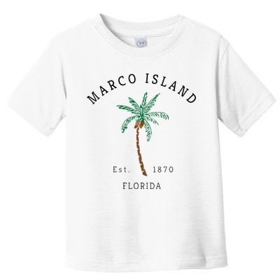 Marco Island Florida Colorful Palm Tree Retro Novelty Art Toddler T-Shirt