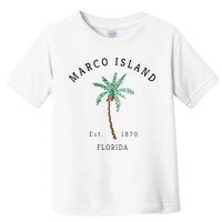 Marco Island Florida Colorful Palm Tree Retro Novelty Art Toddler T-Shirt
