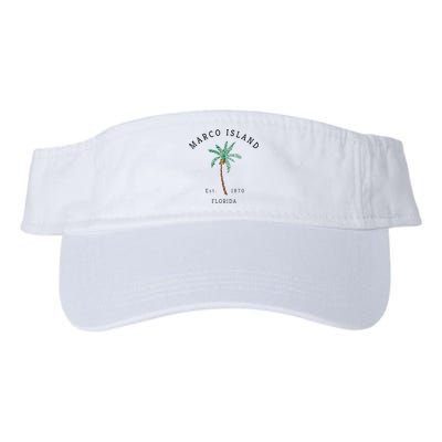 Marco Island Florida Colorful Palm Tree Retro Novelty Art Visor