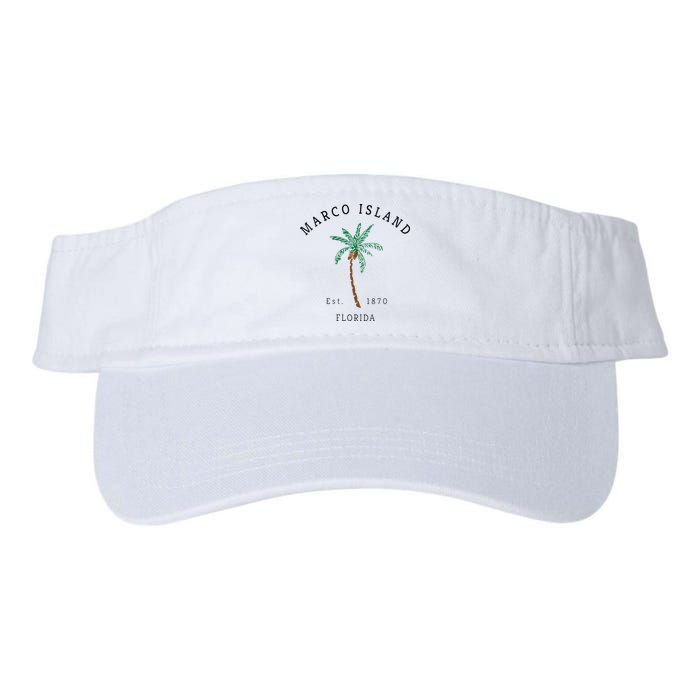 Marco Island Florida Colorful Palm Tree Retro Novelty Art Visor