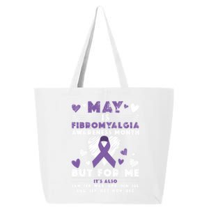 May Is Fibromyalgia Awareness Month Warrior Purple Ribbon Meaningful Gift 25L Jumbo Tote