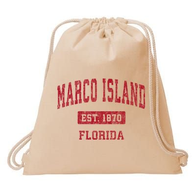 Marco Island Florida Fl Vintage Sports Design Drawstring Bag