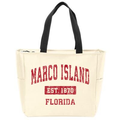 Marco Island Florida Fl Vintage Sports Design Zip Tote Bag