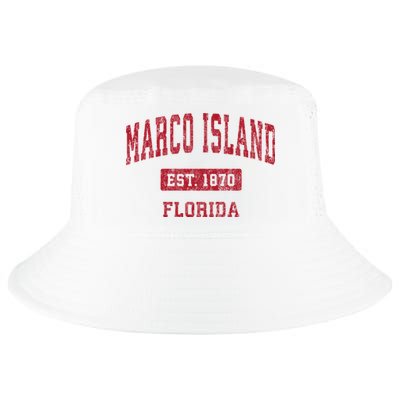Marco Island Florida Fl Vintage Sports Design Cool Comfort Performance Bucket Hat