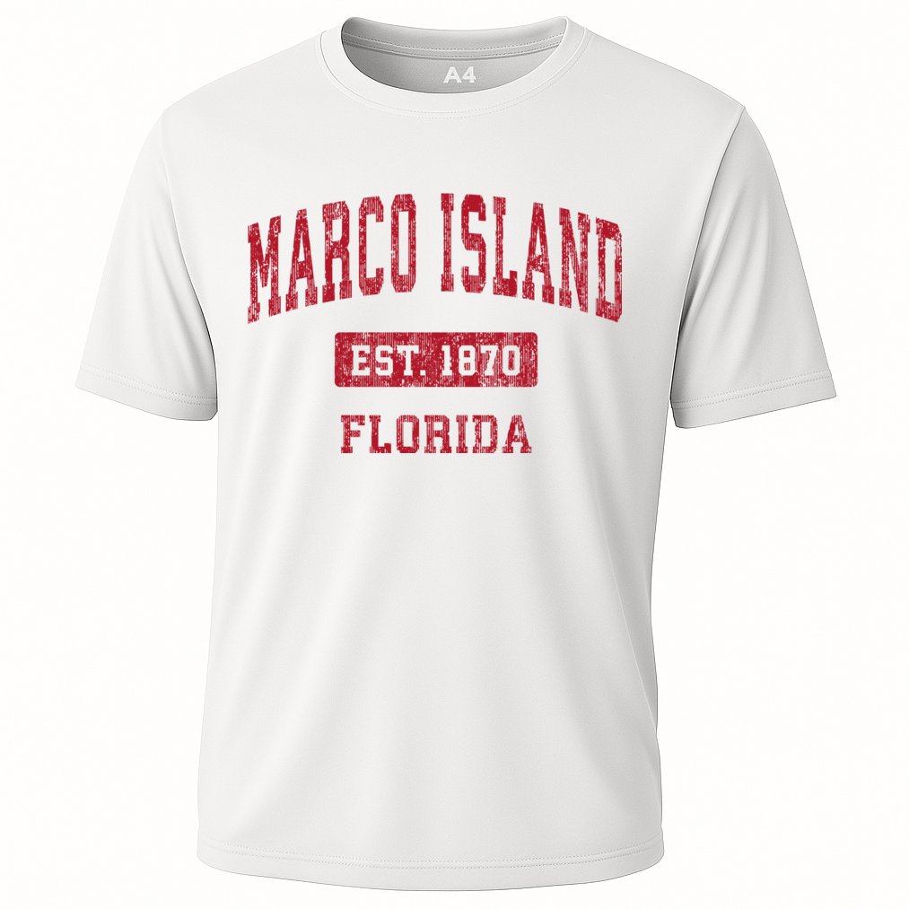 Marco Island Florida Fl Vintage Sports Design Performance Shirt