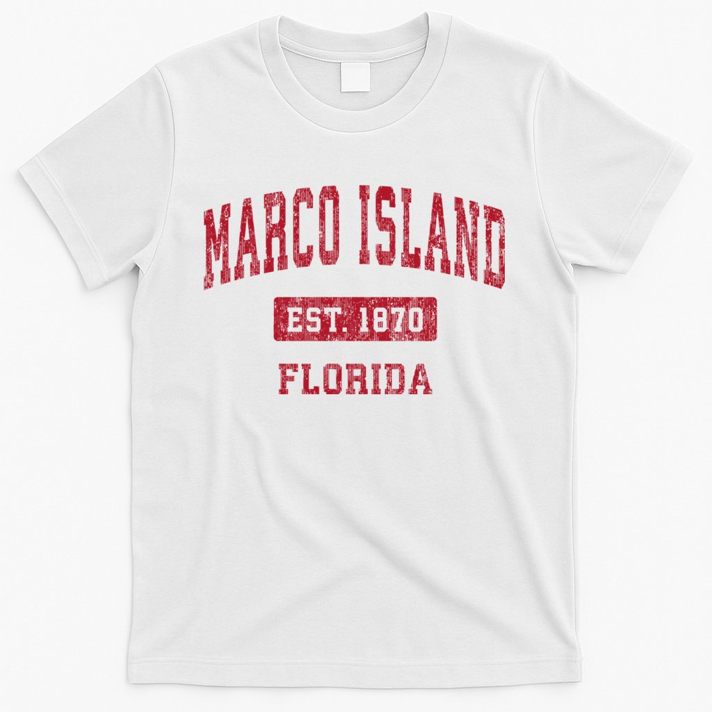 Marco Island Florida Fl Vintage Sports Design T-Shirt