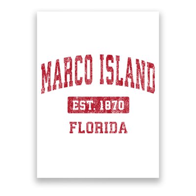 Marco Island Florida Fl Vintage Sports Design Poster