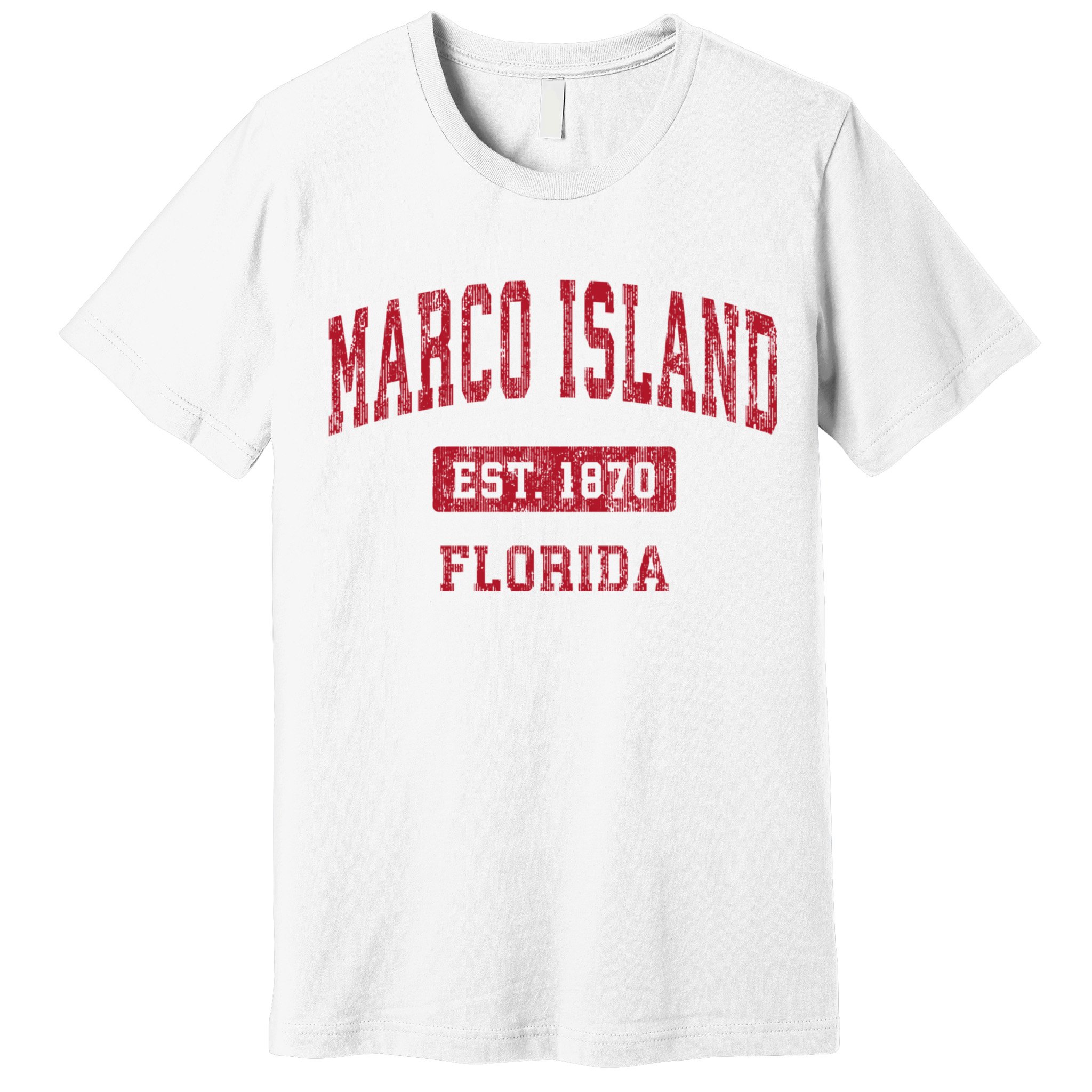 Marco Island Florida Fl Vintage Sports Design Premium T-Shirt