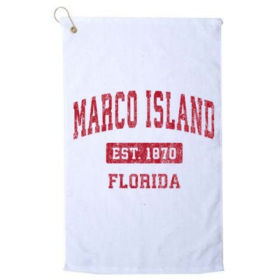 Marco Island Florida Fl Vintage Sports Design Golf Towel