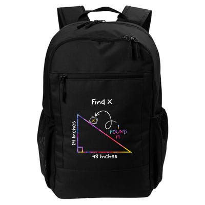 Math I Found X Funny Math School Mathematics Pun Gift Daily Commute Backpack