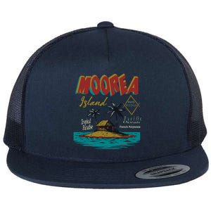 Moorea Island French Polynesia Flat Bill Trucker Hat