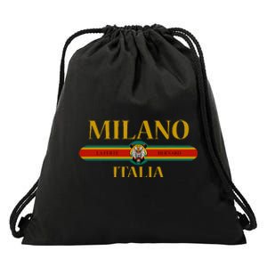 Milano Italia Fashion Tiger Face Milan Italy Drawstring Bag