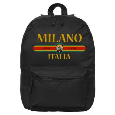 Milano Italia Fashion Tiger Face Milan Italy 16 in Basic Backpack