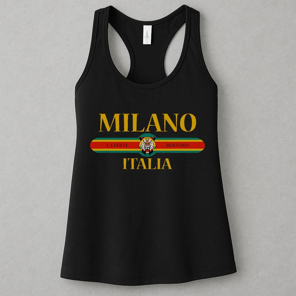 Milano Italia Fashion Tiger Face Milan Italy Womens Tank Top