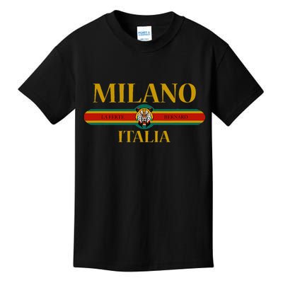 Milano Italia Fashion Tiger Face Milan Italy Kids T-Shirt