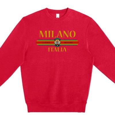 Milano Italia Fashion Tiger Face Milan Italy Premium Crewneck Sweatshirt