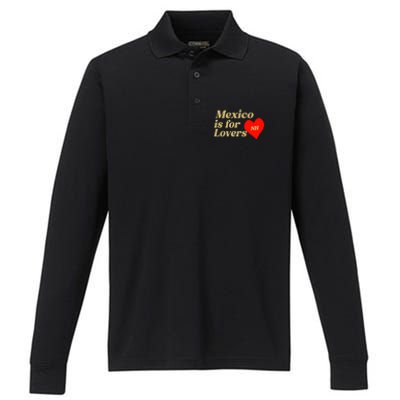 Mexico Is For Lovers Performance Long Sleeve Polo