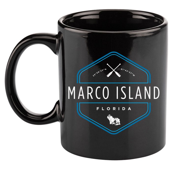Marco Island Florida Beach Graphic Cool Gift 11oz C Handle Ceramic Mug