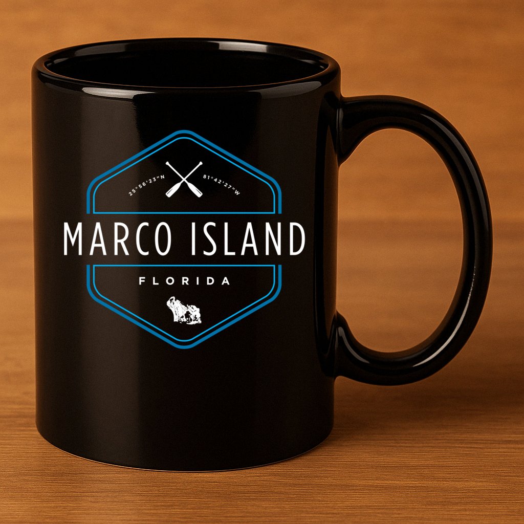 Marco Island Florida Beach Graphic Cool Gift 11oz C Handle Ceramic Mug
